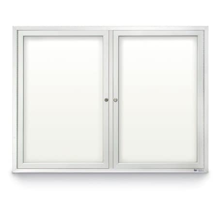 United Visual Products Double Indoor Magnetic Wet/Dry Erase Boa UV8525-BLACK-BLKPORC